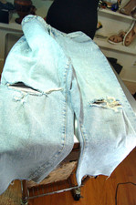 Old Navy Women's Sz 16 Light Wash O.G. High Rise Straight Ankle Jeans DISTRESSED