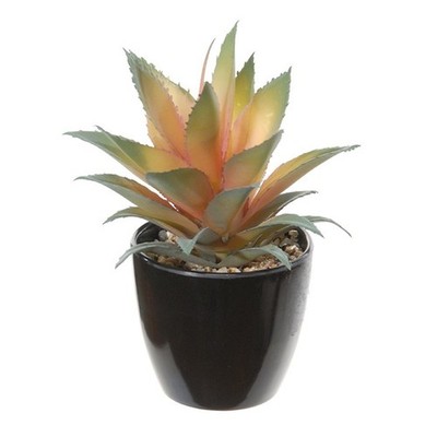 artplants Deko Agave Americana KOSEY, Übertopf, lachs-grün, 16cm