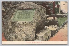 Vintage Massasoit Spring Warren RI Postcard by W.H. Smith Litho-Chrome