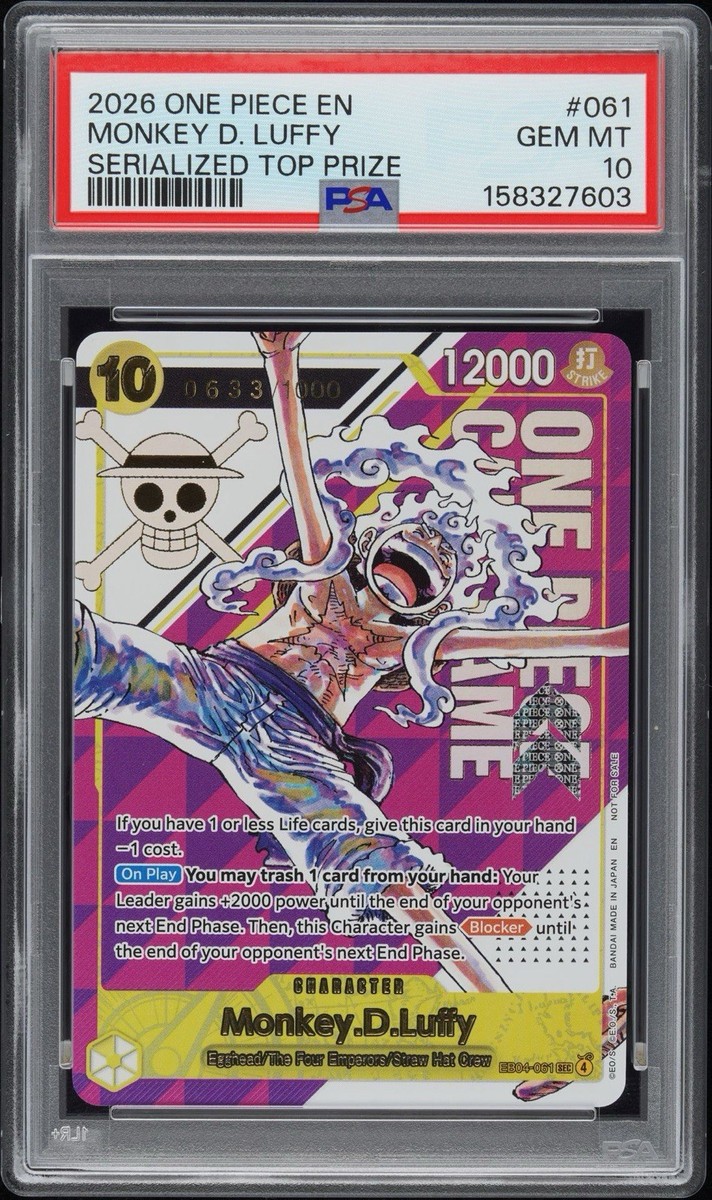 2026 One Piece Championship Monkey D. Luffy English Serial Card