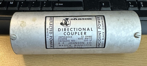E F Johnson Ham Radio Directional Coupler  52 OHMS 1000 Watts 250-37 (nice)