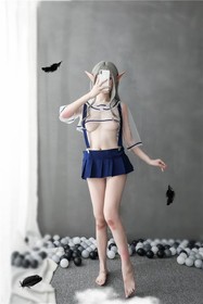 Sexy Lingerie Cosplay Schoolgirl Student Uniform Japanese Sailor Lace Top Dress