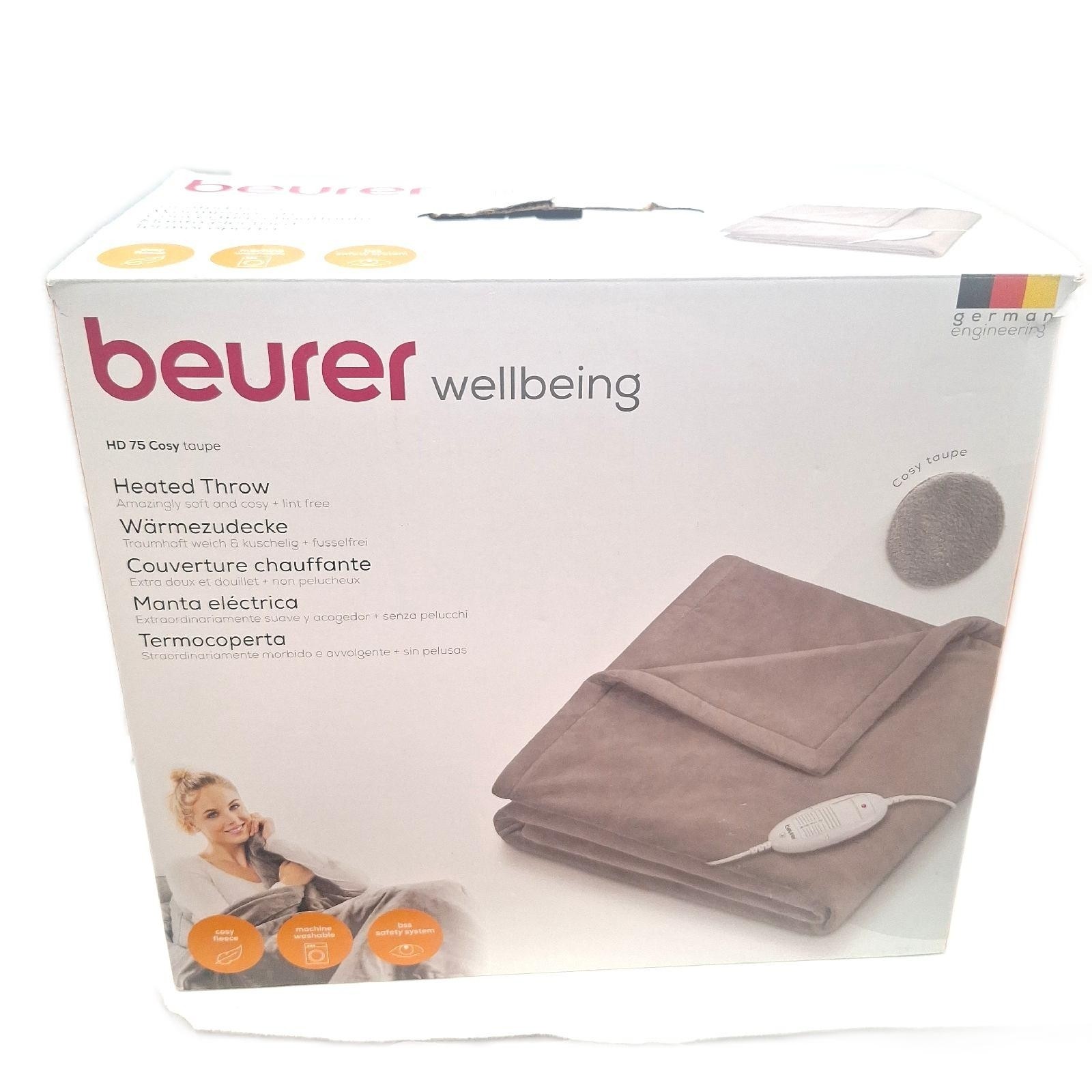 Beurer Heizdecke Wärmedecke HD 75 6 Temperaturstufen Massage Komfort Wellness