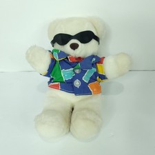 Prestige White Teddy Bear Sunglasses Tourist Blue Shirt Plush Stuffed Animal 11"