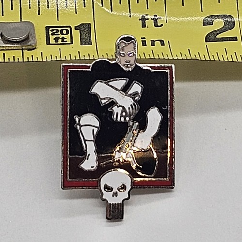 Vintage Marvel PUNISHER Enamel Lapel Pin 1989 Planet Studios - Skull Uzi Design