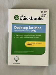 Intuit QuickBooks Desktop for Mac 2020 Disc Complete In Box CIB Untested