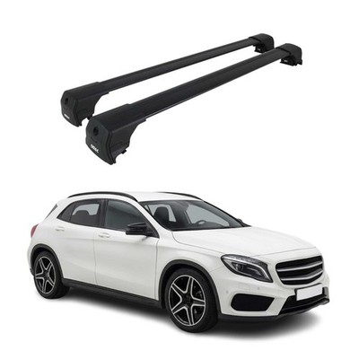 Alu Roof Racks Cross Bars Luggage for Mercedes GLA Class X156 2015-2019 Black