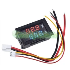 DC 100V 10A Voltmeter Ammeter Blue + Red LED Dual Digital Volt Amp Meter Gauge