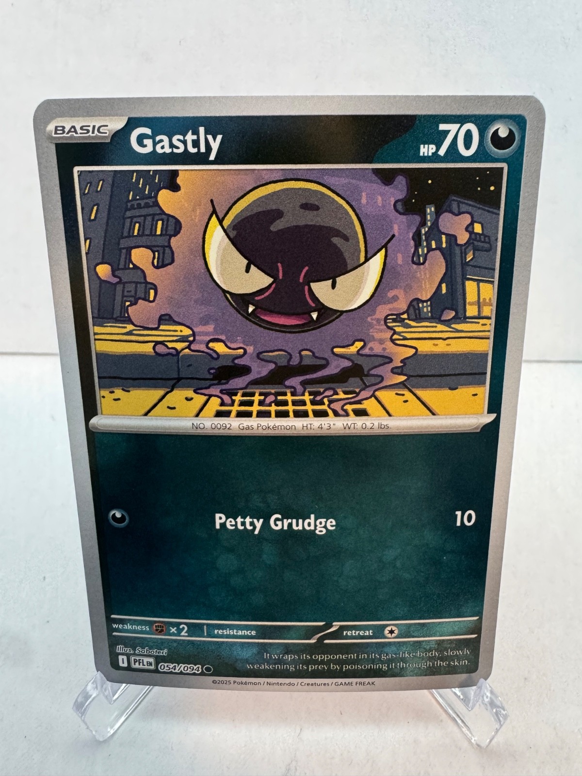 Gastly 54/94 - Reverse Holofoil NM - ME: Phantasmal Flames - Pokémon TCG