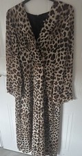 Zara Animal Print Midi Dress Size L New