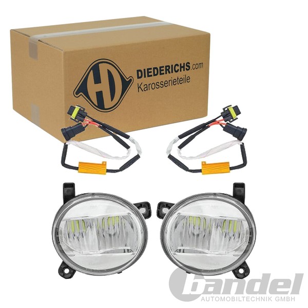 Diederichs Tuning LED Nebelscheinwerfer Satz Klarglas Passend FüR Audi A4 A6 Q5-image