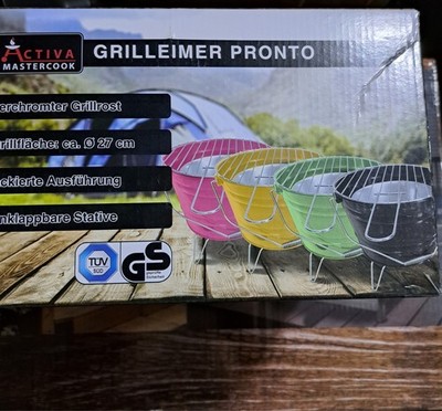 Activa Grilleimer Pronto Holzkohlegrill Grill Eimer Pink Neu 
