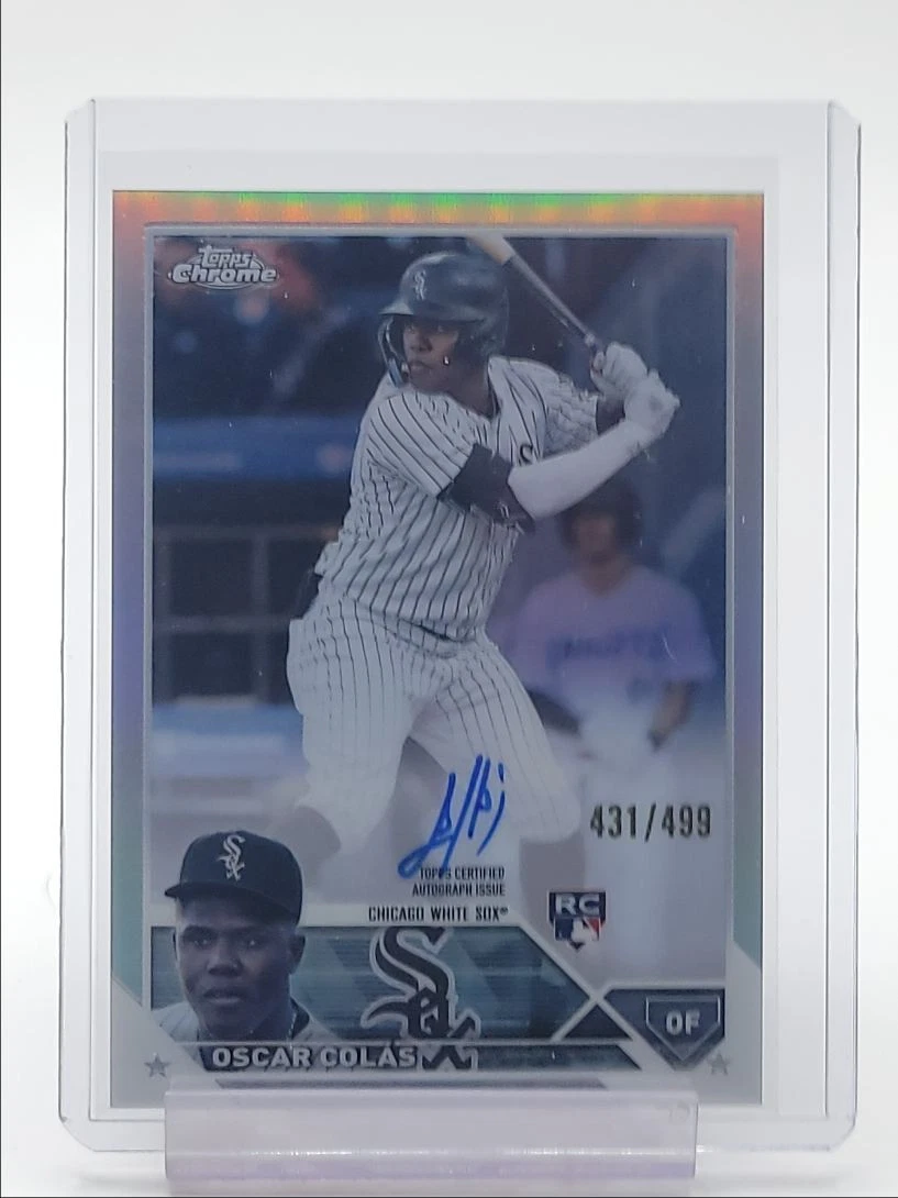 OSCAR COLAS 2023 TOPPS CHROME ROOKIE AUTOGRAPH REFRACTOR RC AUTO /499 Q1033