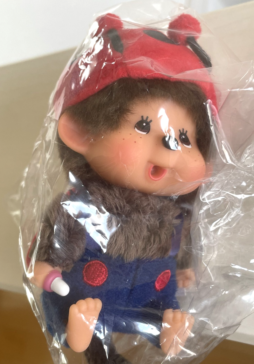 Monchhichi Ladybug costume Keychain Plush Mascot Sekiguchi JAPAN