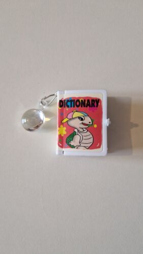 Rare Vintage Mini Notebook Book Keychain Keyring - Tiny Written Dictionary - Picture 1 of 6
