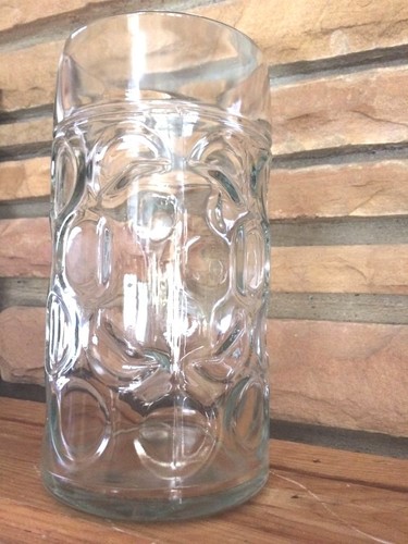 Vintage Heavy Thick Glass Stein 1 Liter Marked Austria Barware - Picture 2 of 4