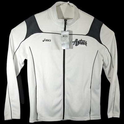 San Diego State Aztecs Track Jacket Mens Size Medium White Asics Full Zip