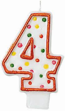 New BIRTHDAY Cake Podka Dot Topper CANDLE Amscan NUMBER 0-9 Party 3" Candles - Picture 6 of 11