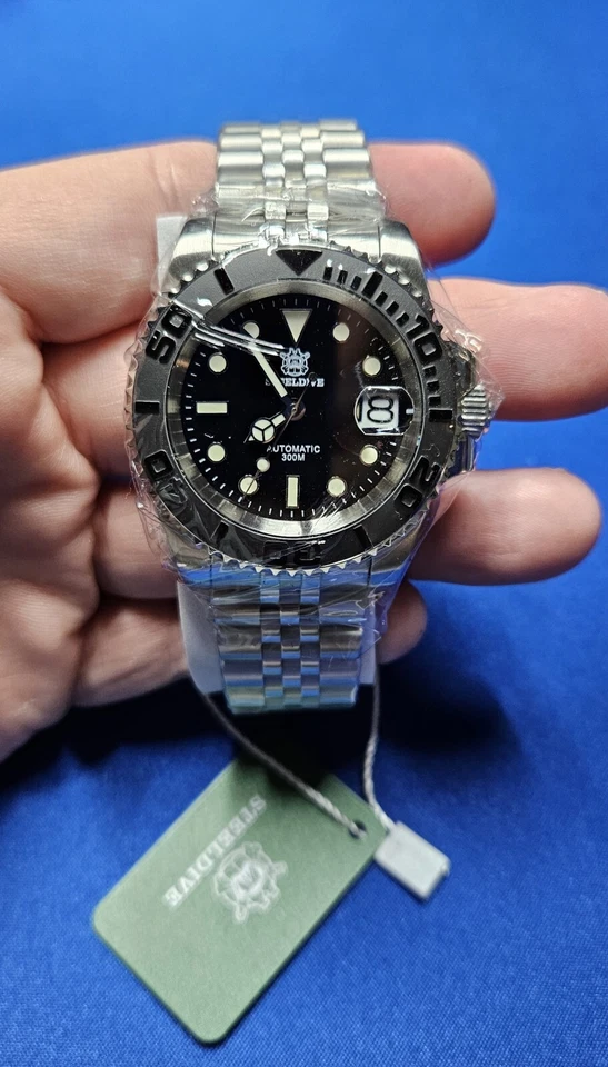 Reloj impermeable STEELDIVE Yacht-Master automático Seiko NH35 Diver Sapphire 300M Foto 2 de 4