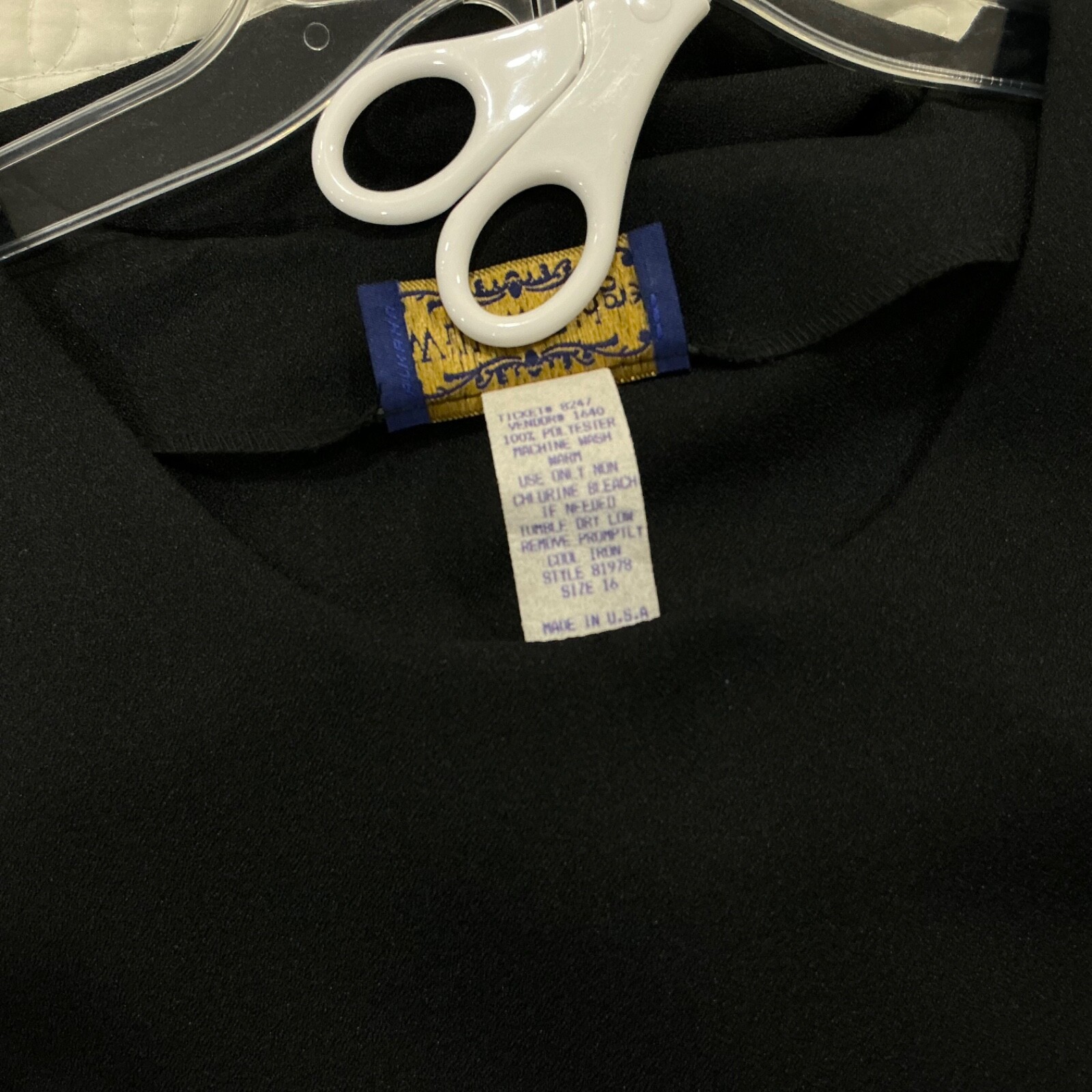 Vintage Willow Ridge Black Solid Belted Dress Siz… - image 7