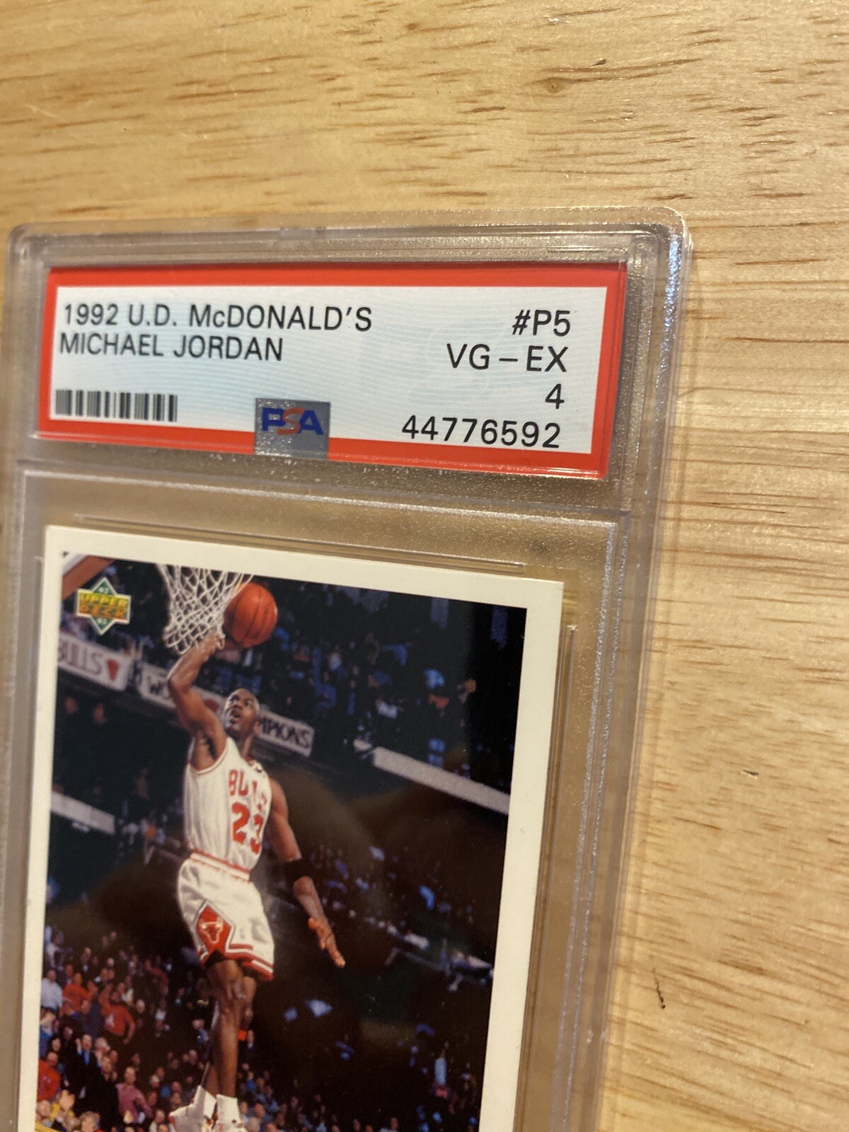 Michael Jordan PSA 4 McDonald’s Vintage Basketball Card NBA Chicago MJ 1992 view 4