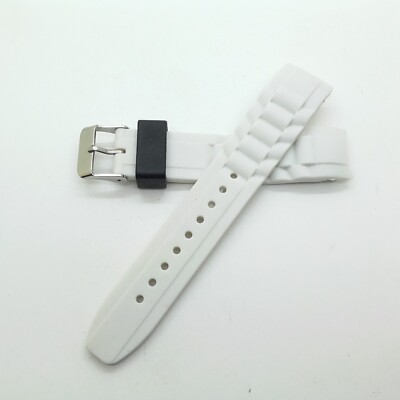 Silikon Uhren Armband Uhren Ersatzband Sport Armband 18mm Weiß Silikon 290026