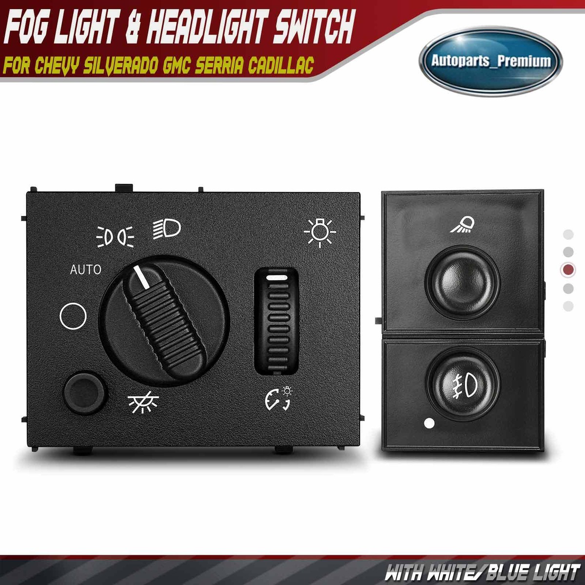 2x Fog Light Switch & Headlight Switch For Cadillac Chevrolet GMC - Foto 8
