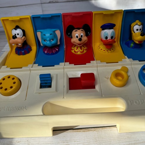 Playskool Disney Busy Poppin Pals Baby Toy Mickey Donald Goofy Pluto Dumbo 1986 - Picture 6 of 19