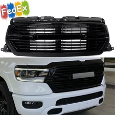 Fits Ram 1500 Laramie 2019-2024 Gloss Black Front Bumper Grille Grill Assembly