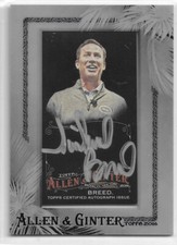 MIKE BREED 2016 TOPPS ALLEN GINTER MINI FRAMED SILVER INK ON-CARD AUTO MG