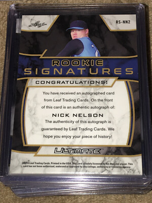 NICK NELSON 2019 Leaf ULTIMATE Autograph ROOKIE SIGNATURES YANKEES