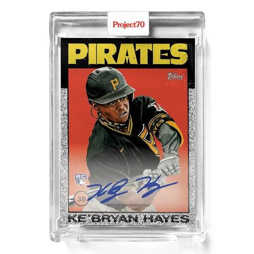 KE'BRYAN HAYES SIGNED TOPPS PROJECT 70 JACOB ROCHESTER 6/70 FOIL ART CARD #405-A