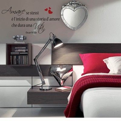 Wall Stickers Frase Frasi Adesivi Murali Camerette Oscar Wilde Vita Amore Love Ebay