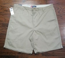 Chaps Khaki Cotton Shorts Sz 40 Men's Inseam 10 Msrp 50.00 NWT (InventoryM12)