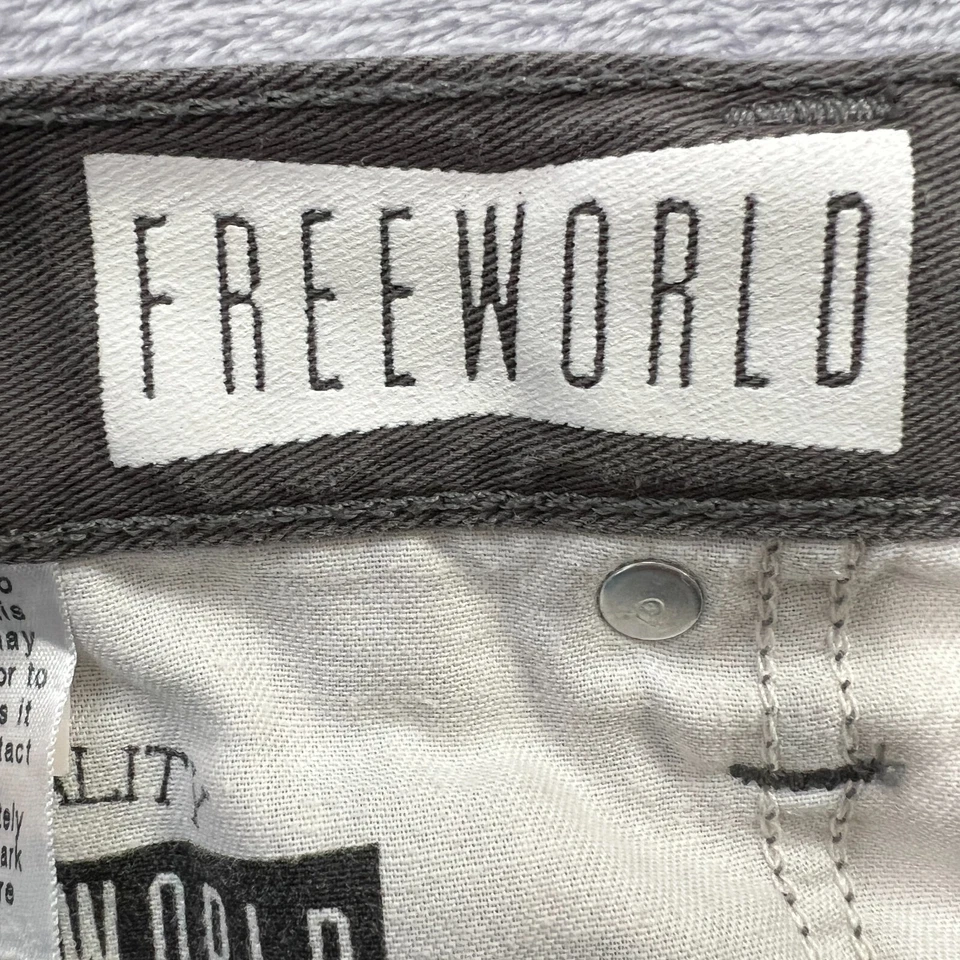 Jeans jeans grunge hipster Free World Clothing trem noturno masculino regular 36 cinza - Imagem 4 de 4