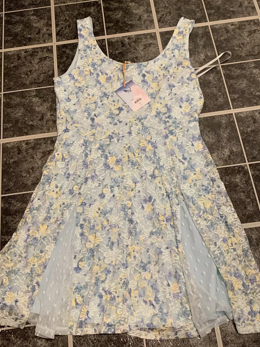 Disney Kohls Candues Cinderella Collection Blue Lace Dress Juniors