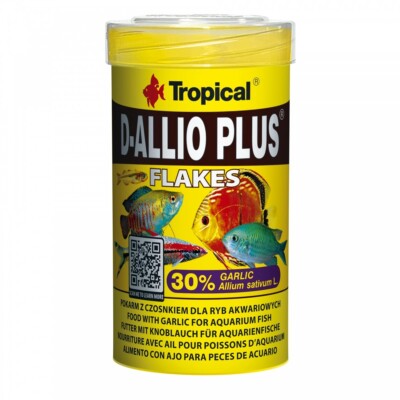 Tropical D-Allio Plus Flakes 1L - Flockenfutter Diskus Süß- und Meerwasserfische