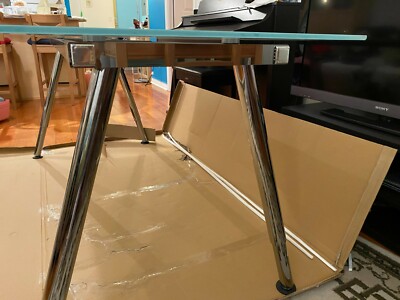 Ikea galant glass table | eBay