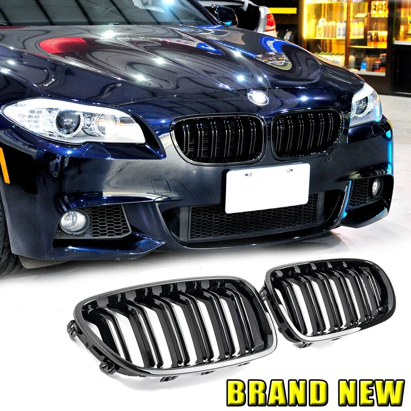 Parrilla delantera para BMW Serie 5 F10/F11 550i 535i 10-16 rejilla negra brillante Foto 2 de 4
