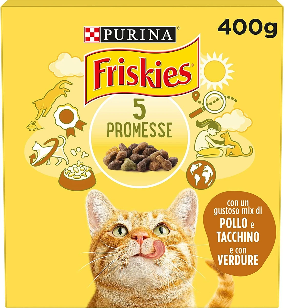 Croquettes Friskies Cat Treats for Cats Friskies Chicken And Turkey 400 G