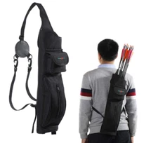 Archery Back Canvas Arrow Quiver Holder Shoulder Hanged Target Shooting Quiver