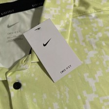 NEW Nike Men's Size 2XL Dri-Fit Lemon Green Vapor Graphic Golf Polo Shirt XXL