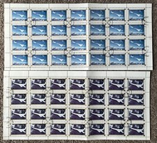 1976 EQUATORIAL GUINEA SPACE & AIR TRAVEL FULL SHEETS 28 DECIMAL STAMPS CTO #62