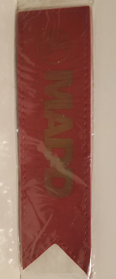 VINTAGE MADD MOTHERS AGAINST DRUNK DRIVERS LOGO VINYL RIBBON BOOKMARK
