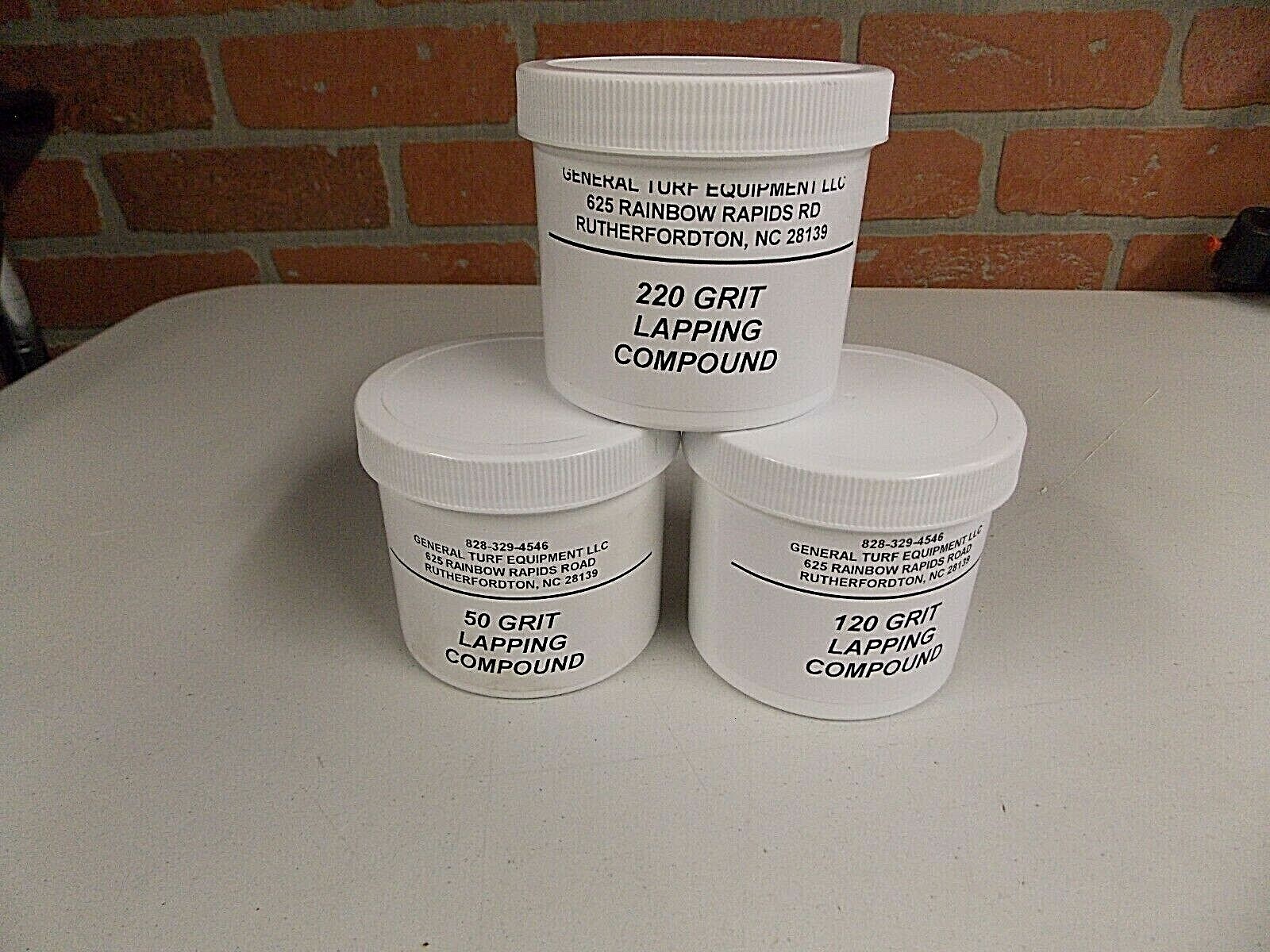 REEL MOWER LAPPING COMPOUND 50, 120 & 220 GRIT 12 OZ. for J DEERE TORO