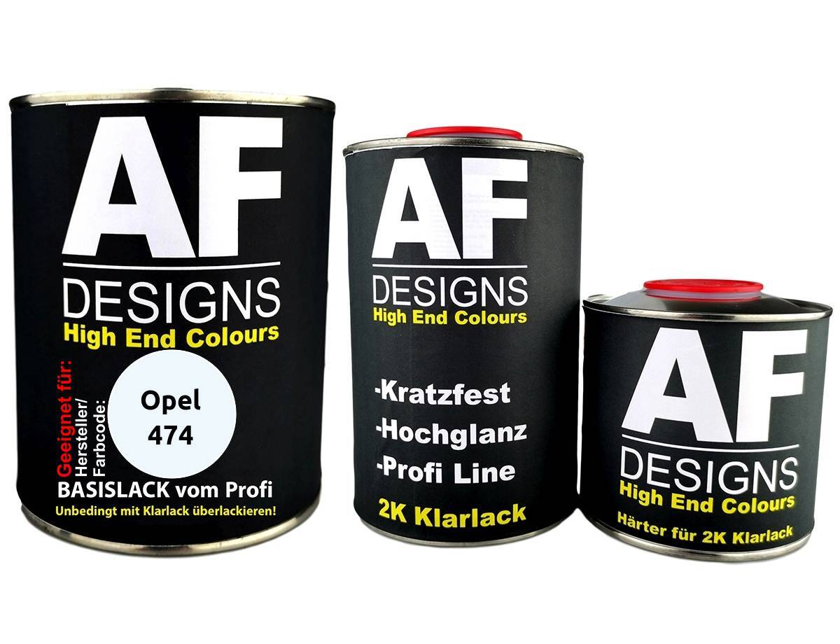 FÜR Opel 474 Casablancaweiss 2,5L Autolack Set Klarlack Härter