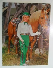 1966 WESTERN PALS SALESMAN SAMPLE CALENDAR PIN-UP PHOTO IRISH BLONDE COWGIRL