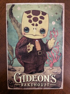 Gideon's Bakehouse 4''x6'' Menu Art Card- June 2023 ~ REGINALD RIDLEY