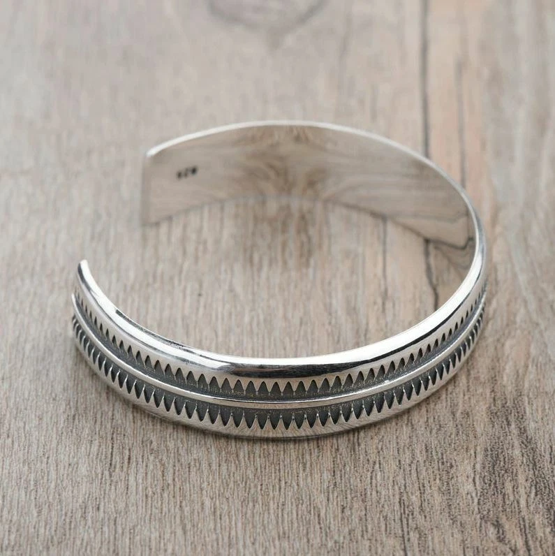 Armspange Herren Unisex Sterling Silber 925 Armband Armreif Dehnbar Flexibel - Bild 3 von 4