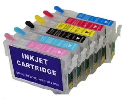 6 Refill DTF sublimation INK Cartridges for EPSON Artisan 1430/1400 T0791-T0796